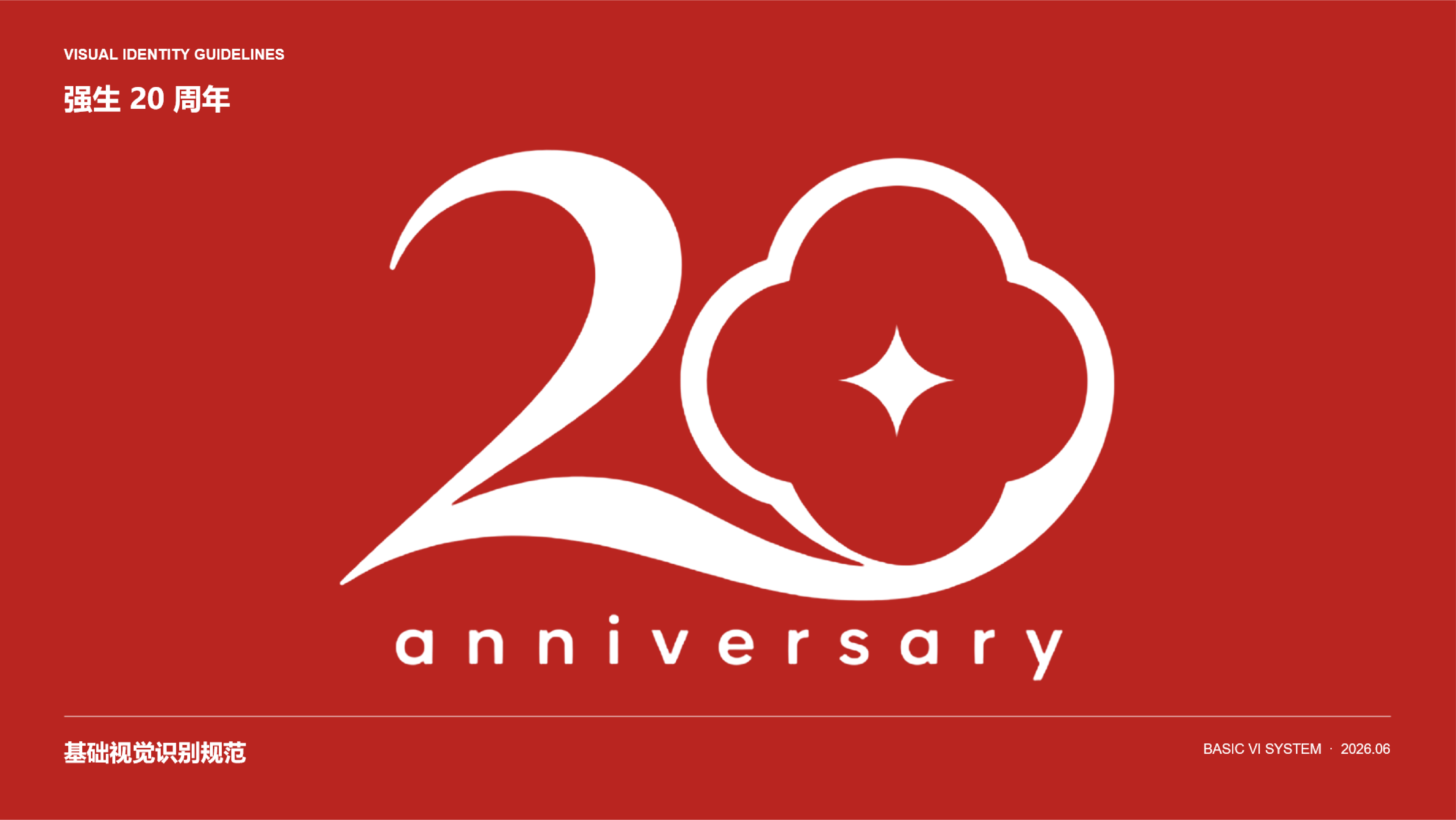 强生 20 周年 Logo 基础视觉识别规范主图
